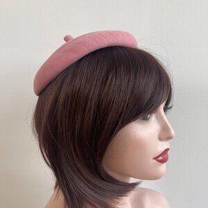 Pre-loved Pink Headpiece / Hat Beret Style